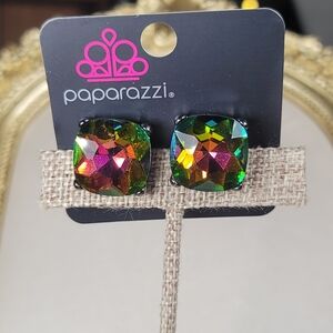 Paparazzi Colorful 'Oil Spill' Post Earrings